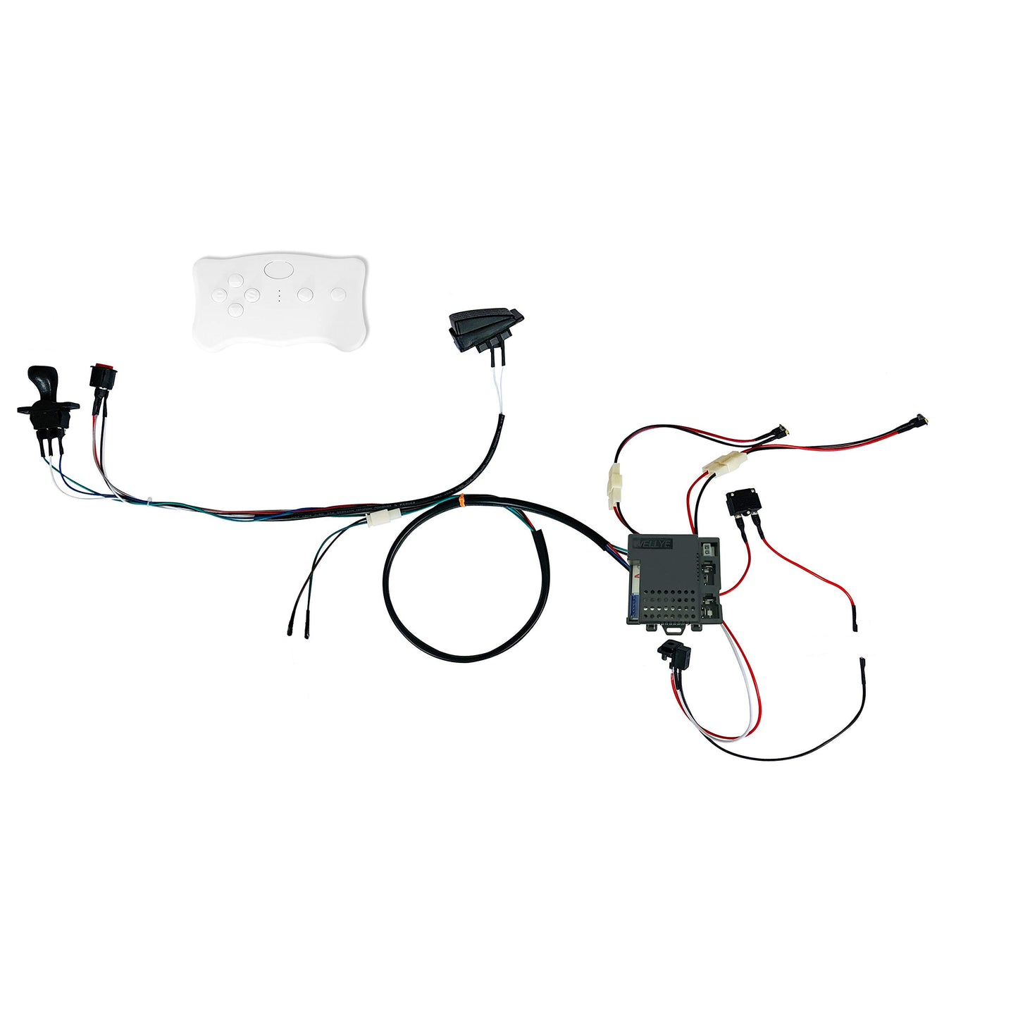 Kids Ride On Car 6 Volt DIY Modified Harness Complete Set of Remote Control Circuit Borad Wires Switch, Children Electric Ride On Toys Accessories