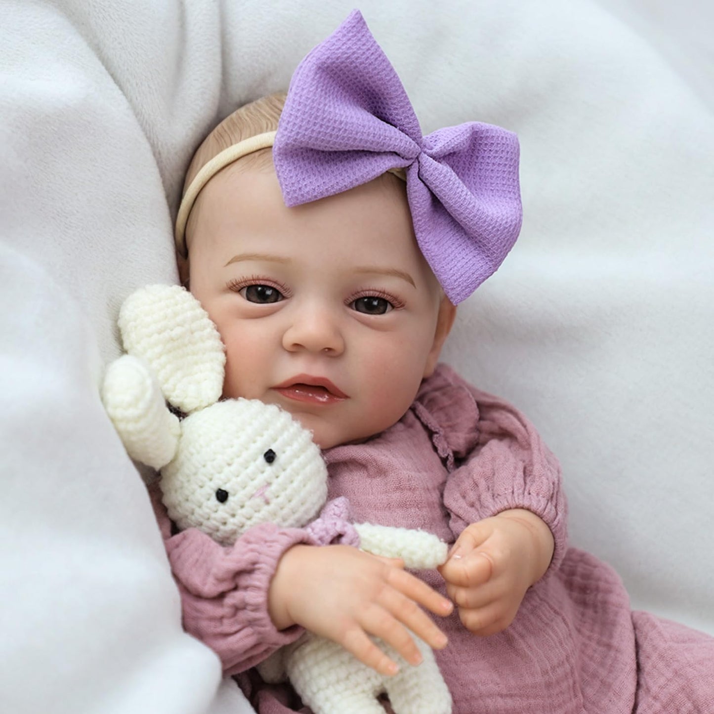 SCOM Realistic Reborn Baby Dolls - 18 Inch Real Life Baby Girl, Lifelike Baby with Anatomically Correct, Newborn Weighted Doll with Full Body Vinyl Kids Age 3+ Gift