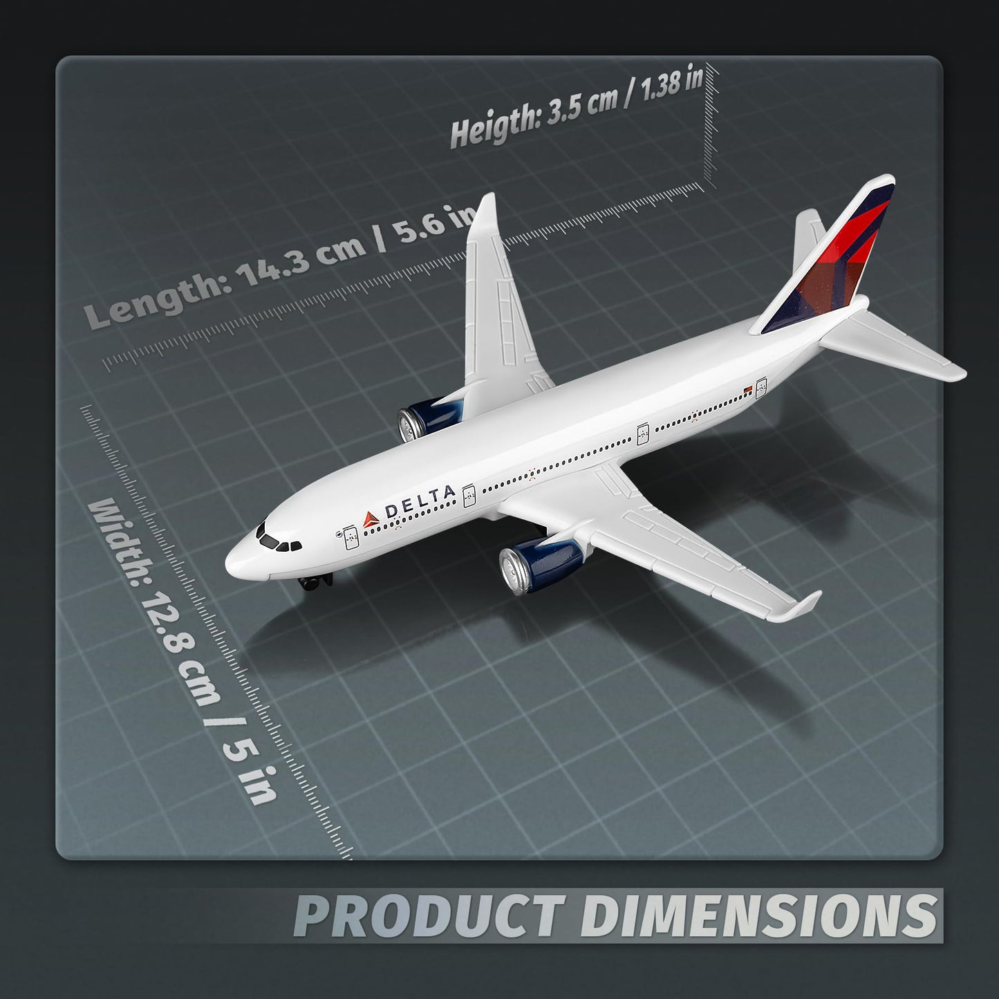 Joylludan 1/236 Delta Plane Model Planes Airplane Plane Aircraft Model for Collections and Displays