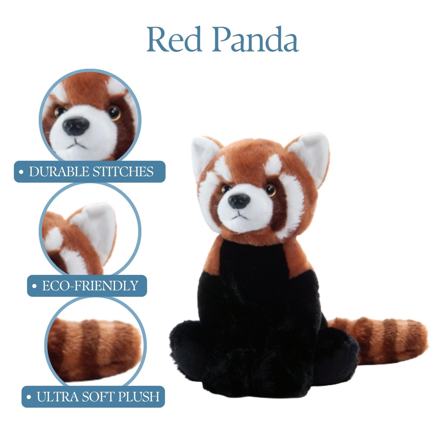 The Petting Zoo Red Panda Stuffed Animal, Gifts for Kids, Wild Onez Zoo Animals, Red Panda Plush Toy 12 inches