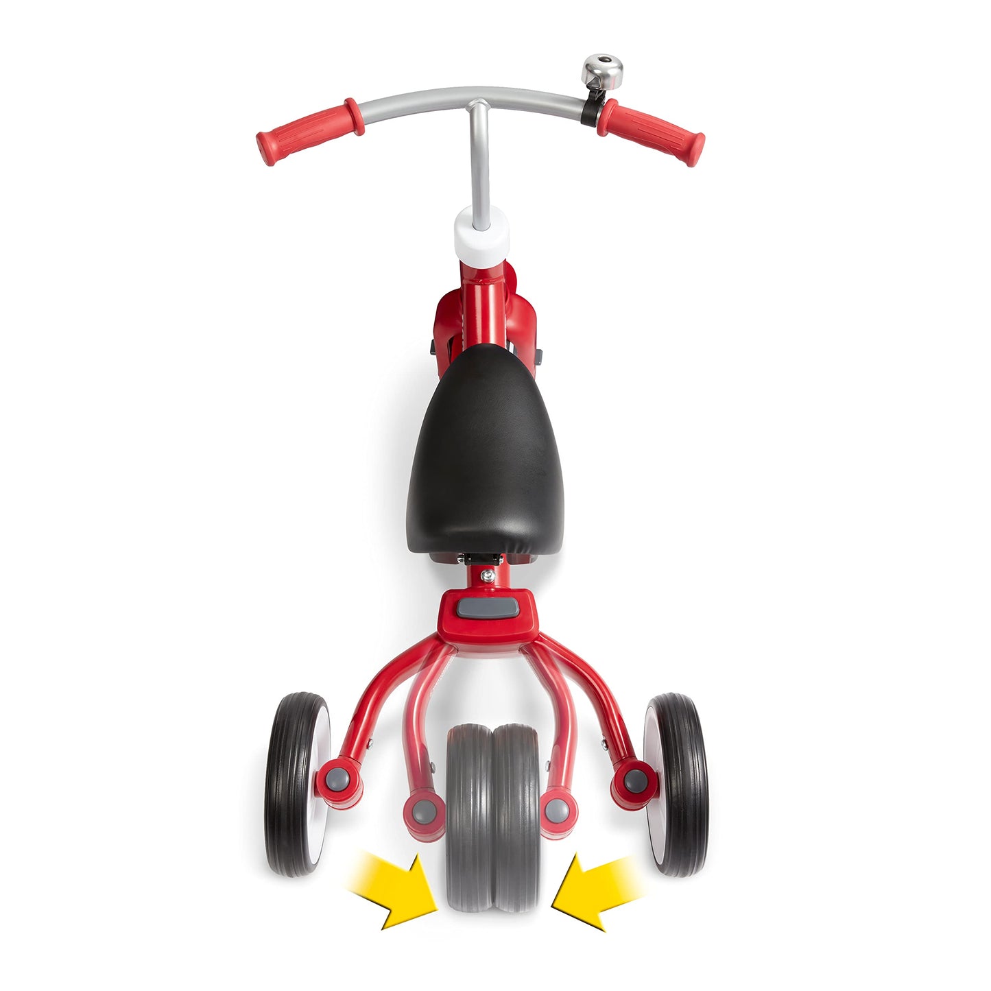 Radio Flyer Triple Play Trike, For Ages 1-3, 3-in-1 Ride-On, Tricycle or Balance Bike, Tool-Free Transformation, Adjustable Padded Seat, Pedal Storage, Ringing Bell, Steel Frame, Tricycle for Toddlers