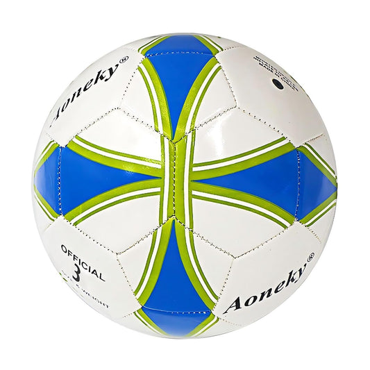Aoneky Size 3 Soccer Ball for Kids with Pump - Eco-Friendly & Durable PVC Leather, Holds Air Well for Ages 5-8, Perfect for Outdoor Games & Recreational Play