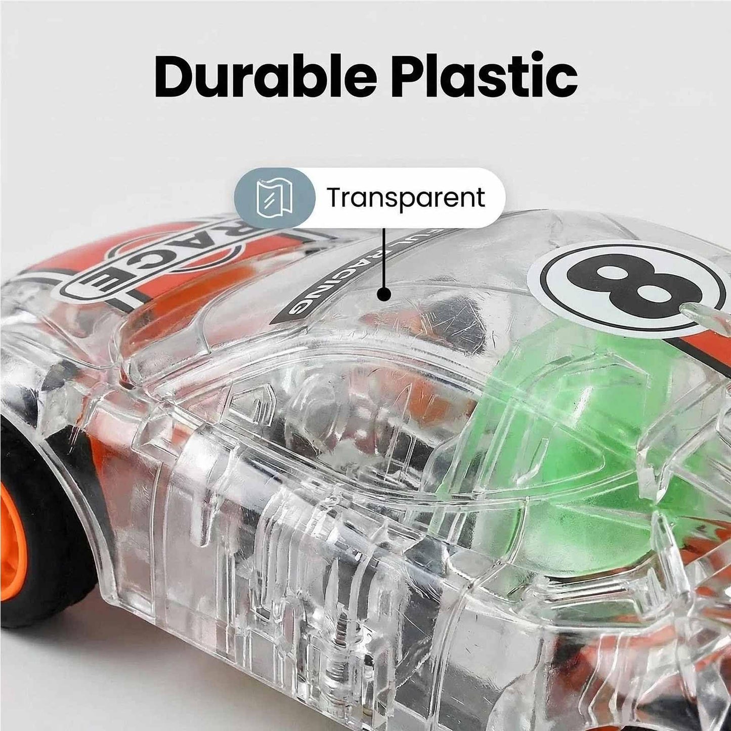 LIDI 2 Pack LED Ligh Up Pull Back Cars Toys, Light up Race Car, Age 3+ Kids Boys and Girls Birthday Gifts
