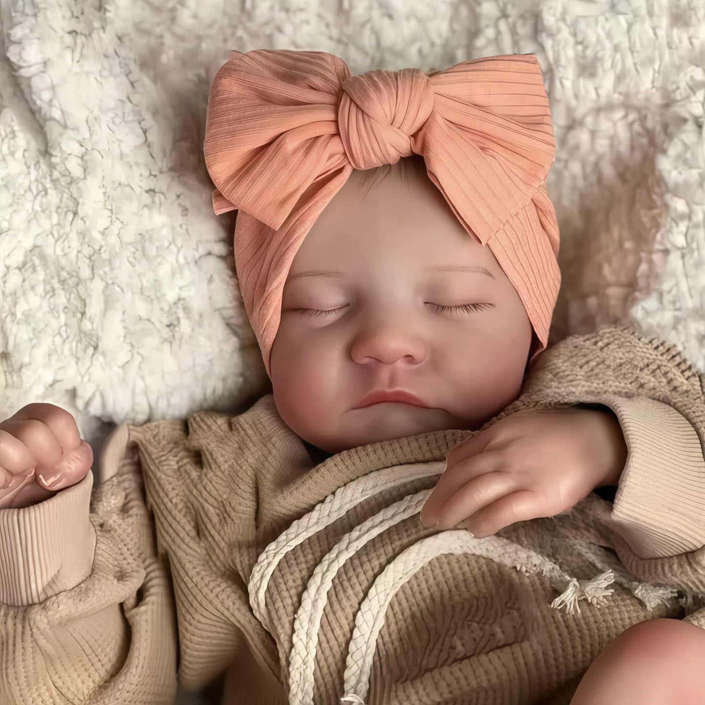 YuDill 17 Inch Realistic Baby Doll for Girls Age 3+ – Full Vinyl Washable Body, Soft Touch, Closed Eyes – Lifelike Toy Gift for Kids’ Pretend Play & Bathtime Fun