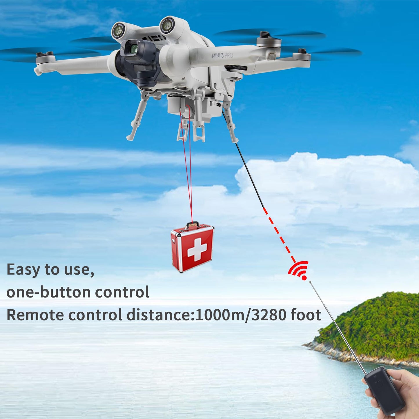 Hanatora Payload Air Drop Release Dropper Device for DJI Mini 3 Pro Drone,Clip Delivery Transport Thrower Dropping System