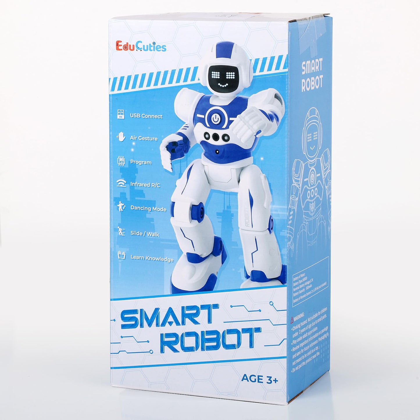 EduCuties Robot Toys for Kids,Programmable Remote Control Smart Walking Dancing Robot Toy with Gesture & Sensing for Age 4 5 6 7 8 9 10 Year Old Boys for Birthday Present