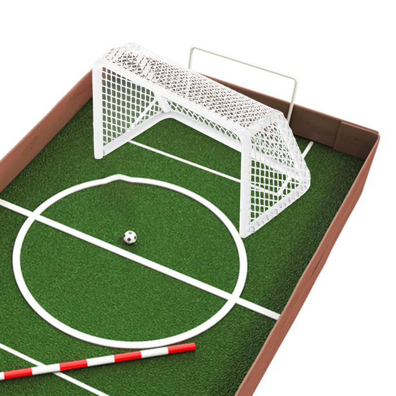 TOYANDONA Miniature Soccer Goal for Dollhouse Convenient Portable Sports Equipment Motor Skills Realistic Design for Indoor Play and Fish Tank Games