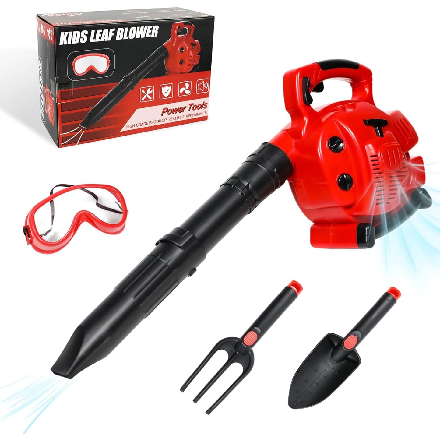 Sistracia Kids Leaf Blower Toy Tool Pretend Play Series, Toy Leaf Blower for Kids That Really Works, Outdoor Preschool Gardening Kids Tool Toy Set Gift for Boys & Girls