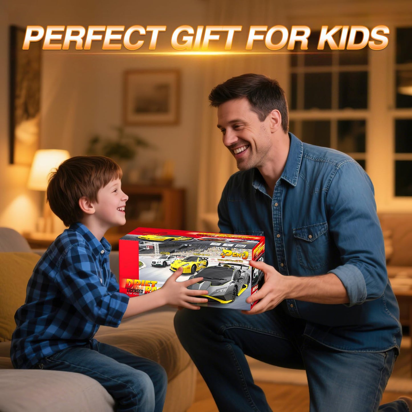 Lamborghini Remote Control Car, 1:18 Scale Officially Licensed Lambo Toy Car, 35KM/H High Speed Fast RC Drift Car with LED Light 2.4GHz Model Cars for Boys Girls Kids Adults Birthday Ideas Gift
