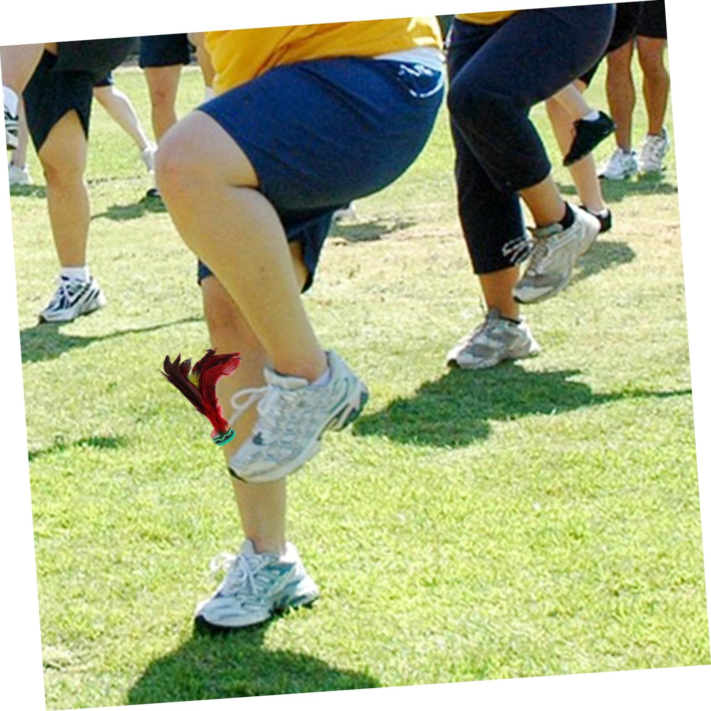 VOSAREA Kick Shuttlecock Foot Exercise Leisure Game for Develops Coordination Motor Skills Indoor Outdoor Fun Activity for All Ages