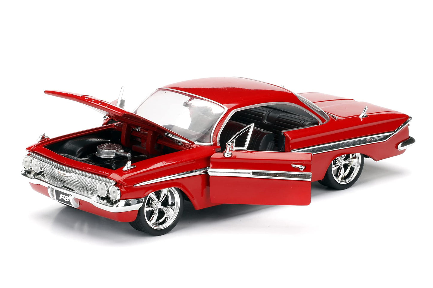 Jada Toys Fast & Furious 8 1:24 Diecast - Dom's Chevy Impala Vehicle, Red