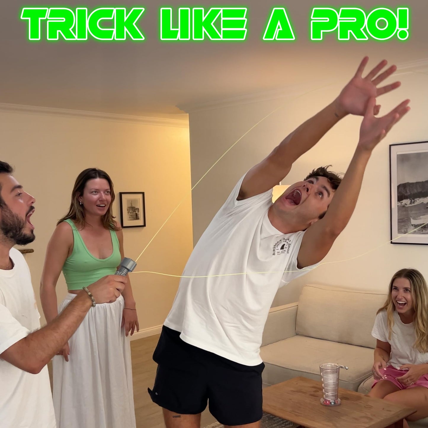 Funwares String Thing - Glowing String Toy with Built-in Blacklight for Stunning Visual Effects - Perfect for Kids, Teens, and Adults - Cool Gadget for Amazing Tricks and Endless Entertainment