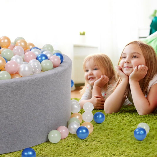 STARBOLO Soft Plastic Ball Pit Balls for Kids - 100pcs Pearl 6 Colors Pit Balls for Baby & Toddler Ball Pits, Play Tents, Pool Water Toys, Parties, Photo Booth Props, Holiday Decor