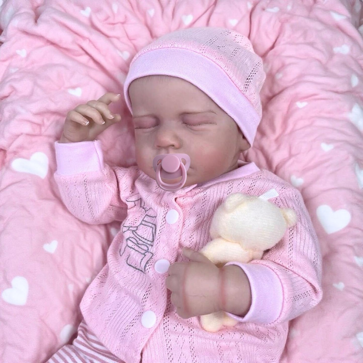 MRB Lifelike Reborn Baby Dolls-20 inch Realistic Newborn Baby Dolls, Soft Vinyl and Cloth Body Real Life Baby Dolls Girl with Accessories Birthday Gift for Kids Age 3+
