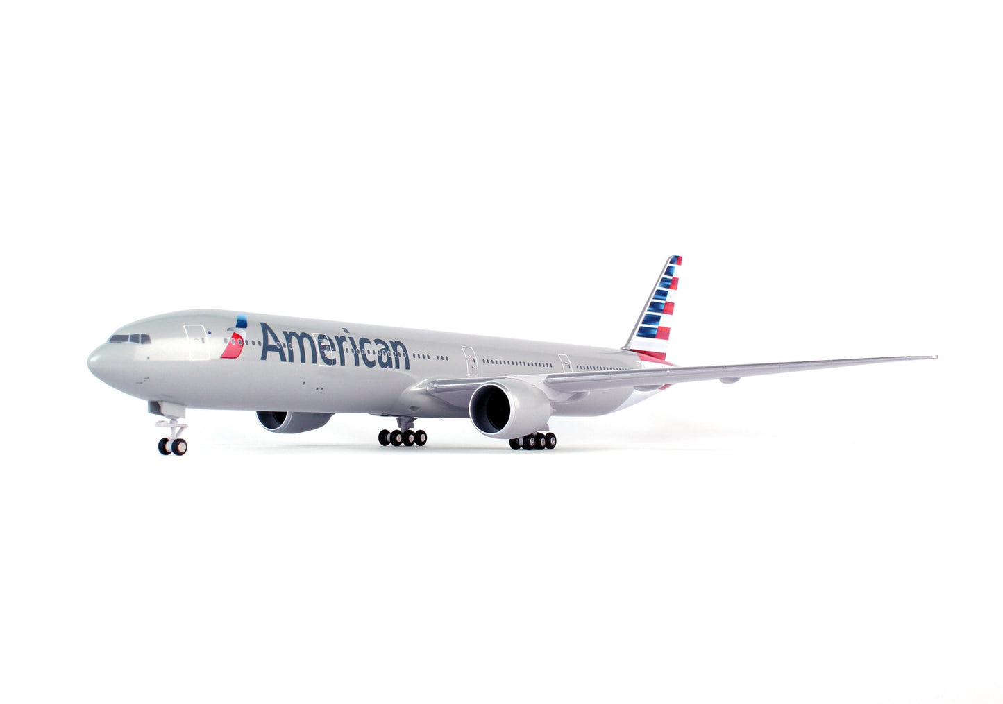 Daron Skymarks SKR715 American 777-300 New Livery Airplane Model Building Kit with Gear, 1/200-Scale, White