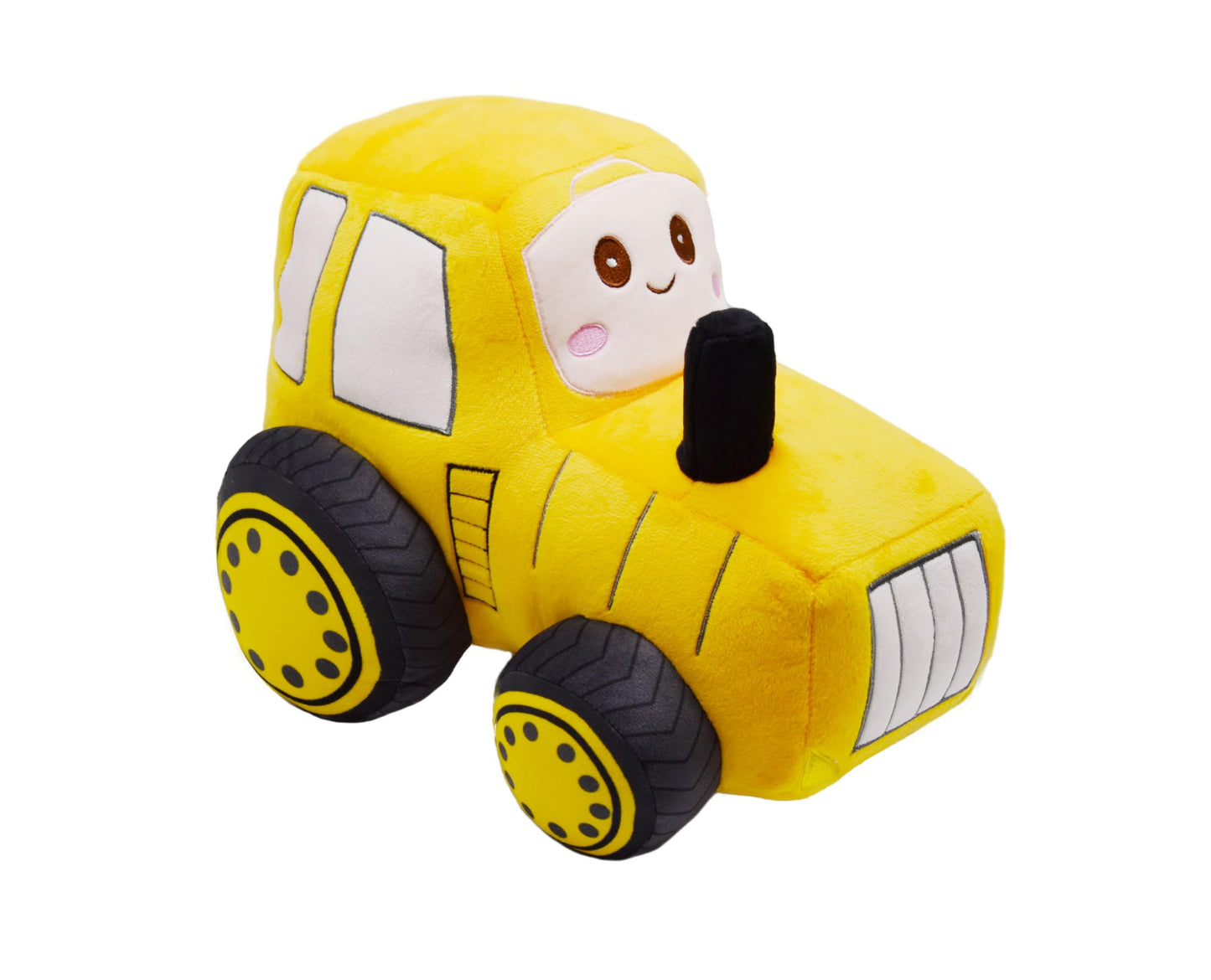 YONLIT Soft Plush Tractor Stuffed Truck Toy Super Cute Car Plushie Throw Pillow Excellent Gifts for Kids or Birthday Party 12 Inches (Yellow)