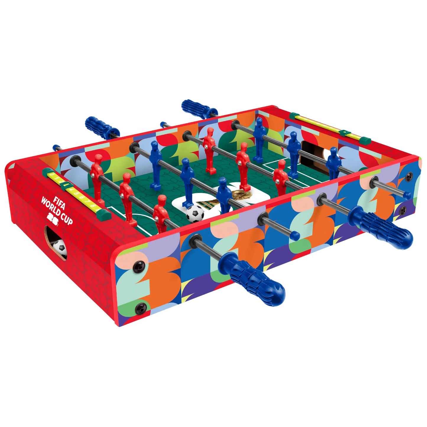 World Tech Toys FIFA Foosball Table for Kids – Tabletop Soccer Game with Rod Handles, Ball & Players – Wooden Mini Game Table for Kids 4+ – FIFA Licensed