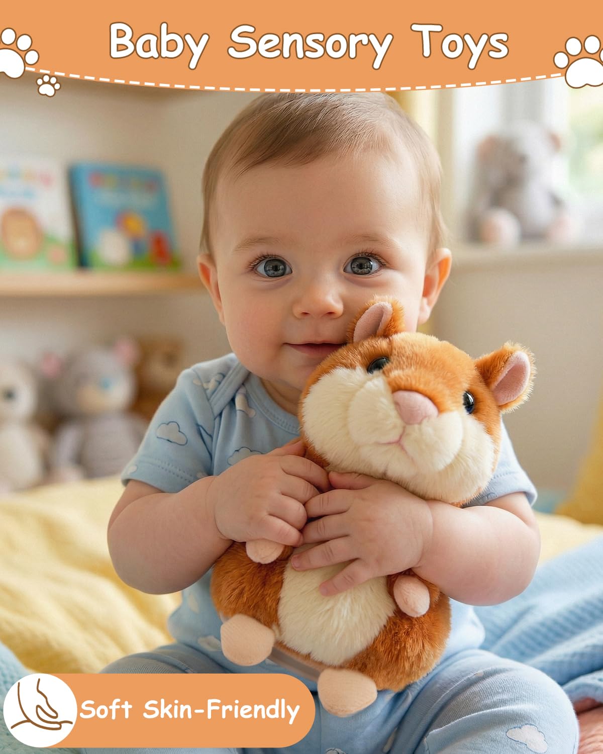 Ayeboovi Toddler Toys Talking Hamster Repeats What You Say, Kids Toys for 2 3 4 5 6 7 8 Year Old Girls Boys Birthday Gift, Stuffed Animals Interactive Learning Autism Toy