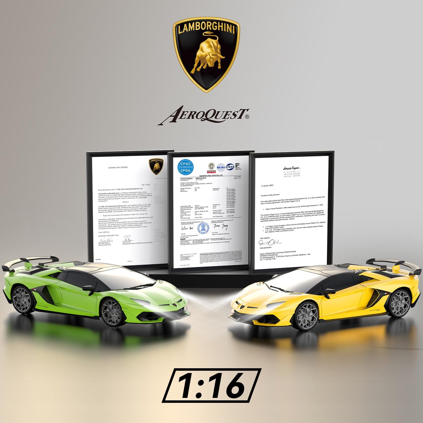 Lamborghini Remote Control Car，Officially Licensed Lambo Aventador SVJ Model，1:16 Scale Toy Car for Kids，Electric Sport Racing Hobby RC Cars，Birthday Gift for Boys and Girls