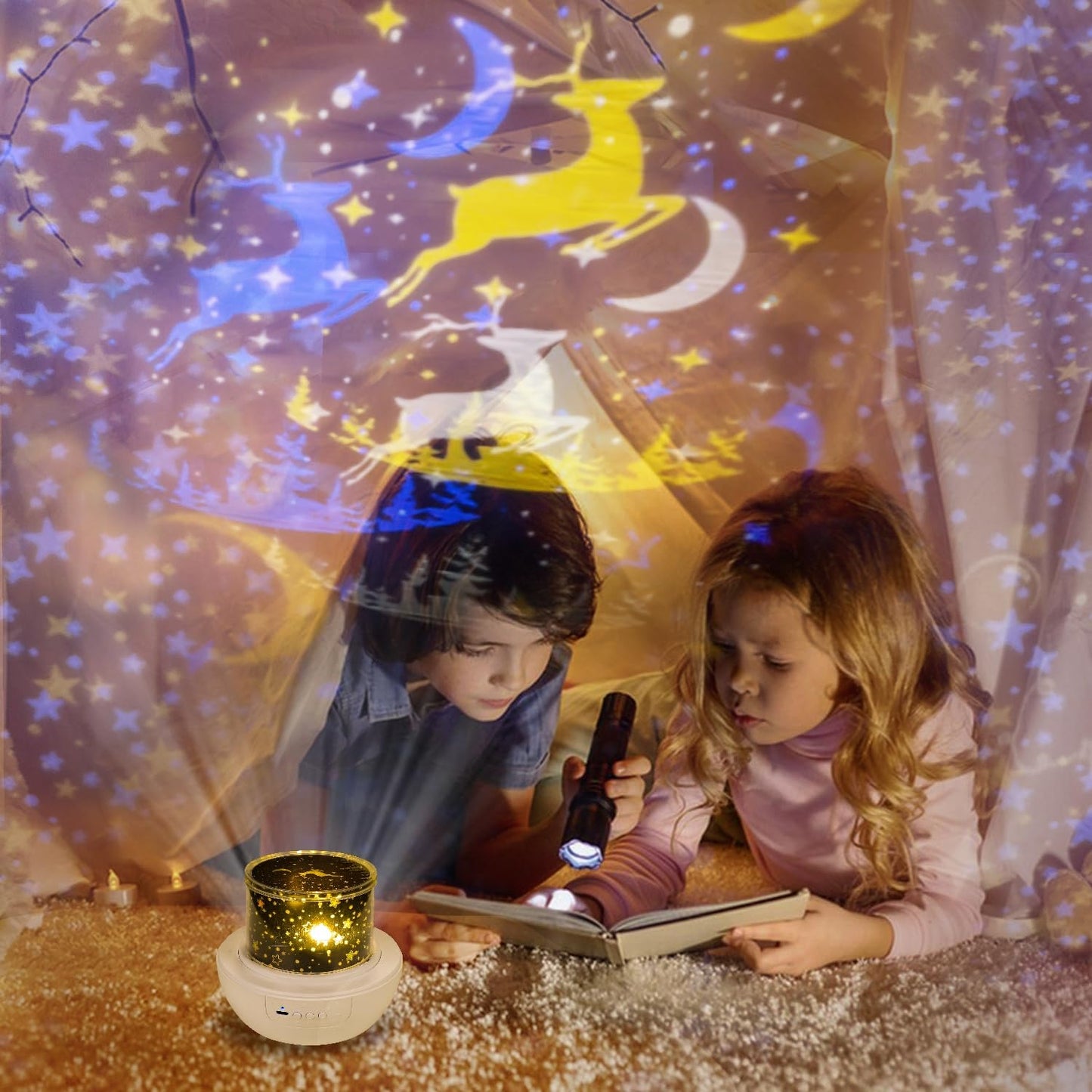 21 Sets of Films, Projector Night Light for Kids Bedroom, Ceiling, Baby Night Light Projector, Star Galaxy Projector for Baby Kids Girls with 360° Rotating, Birthday, Christmas, Nursery, Room Decor