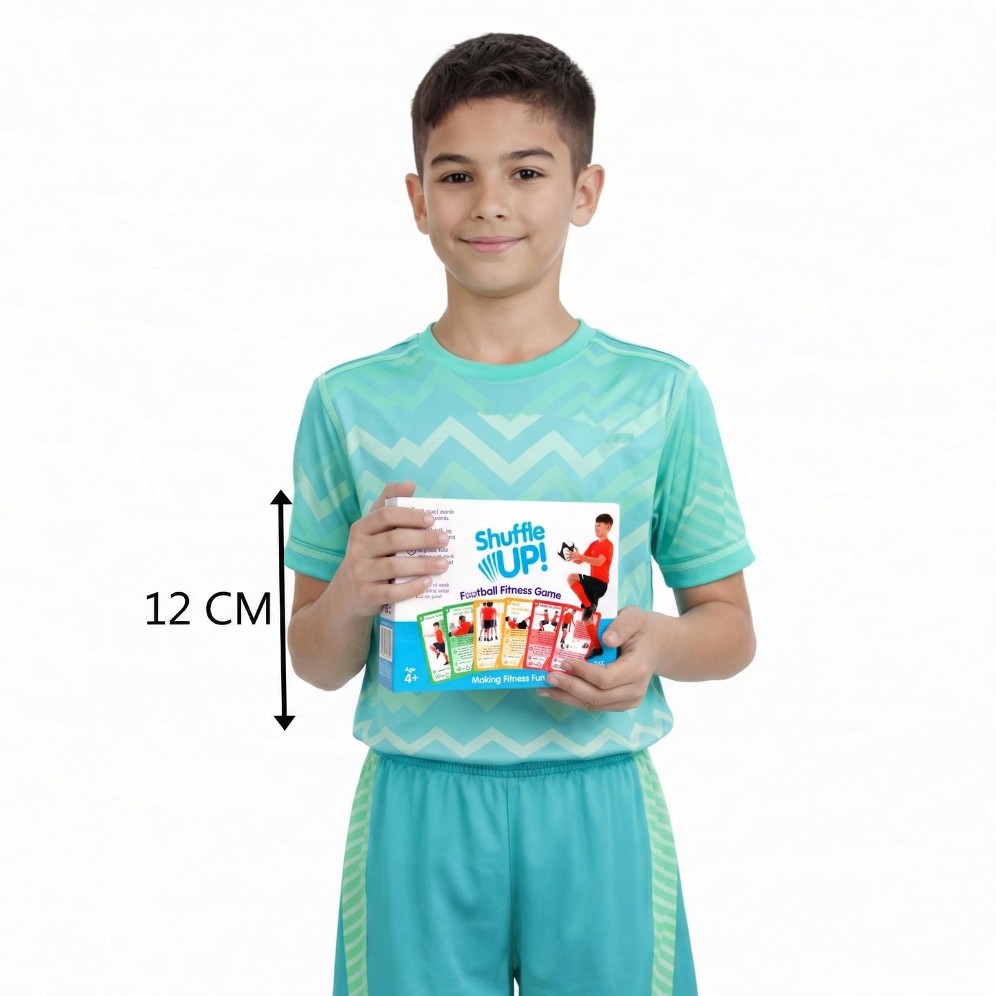 Shuffle Up Soccer Card Games - 70+ Fun & Active Skills Cards for Kids, Fitness Cards Develop Fundamentals, Stamina & Strength, Easy to Play for Kids | Multiple Skills Level Card Include 2 Dices