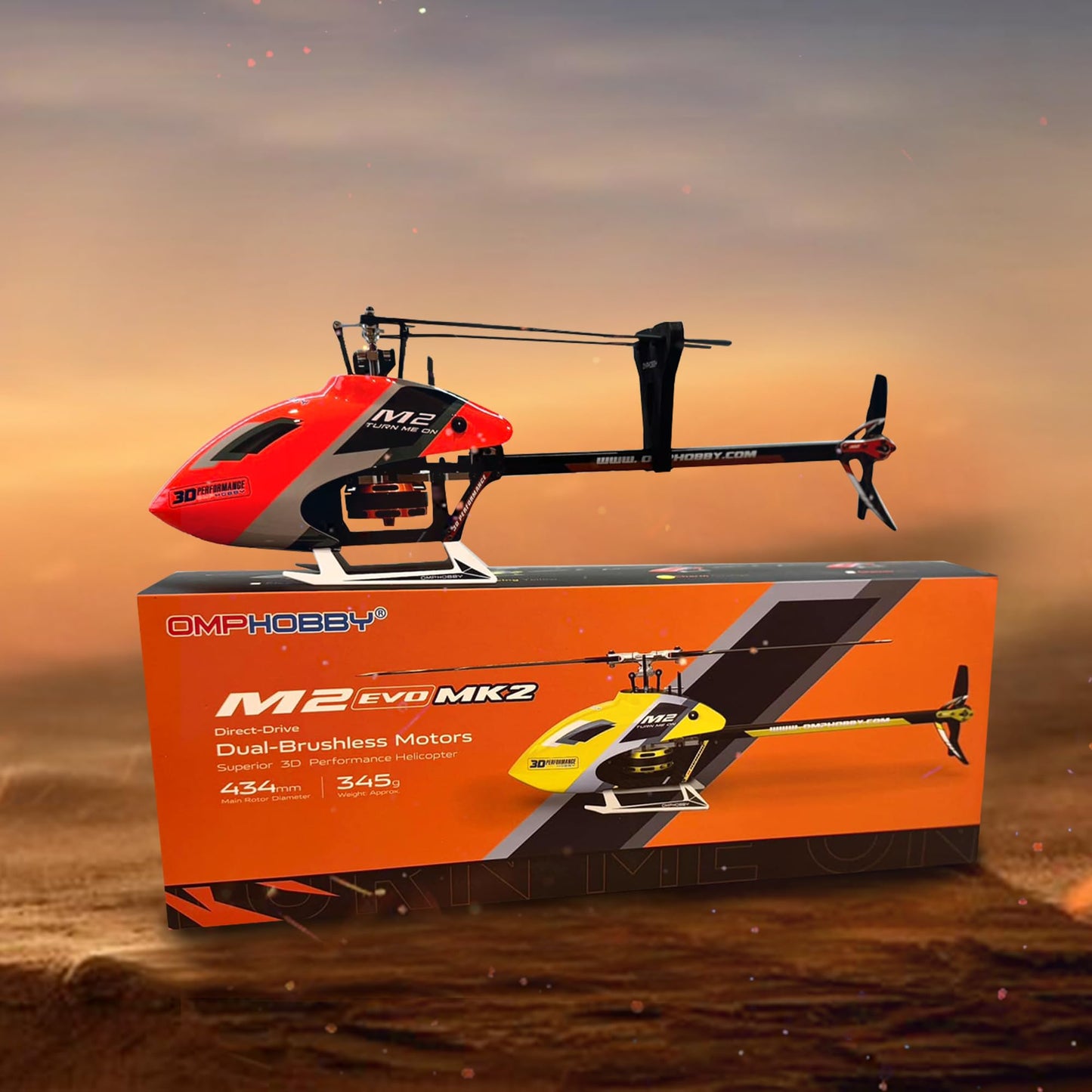 OMPHOBBY M2 EVO MK2 RC Helicopter for Adults Dual Brushless Motors Direct-Drive 6 Channel RC Helicopters Outdoor, Superior 3D Remote Control Plane Gifts Newly Upgraded Mini Drone BNF White