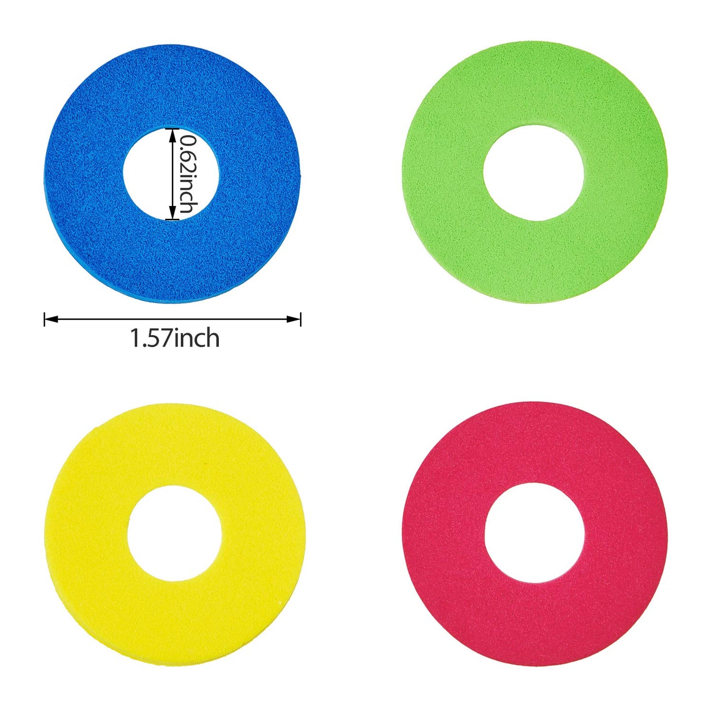60 Pcs Foam Disc Shooter Flying Foam Disc Toy for Remote Control Robot Toy, Red, Blue, Yellow, Green