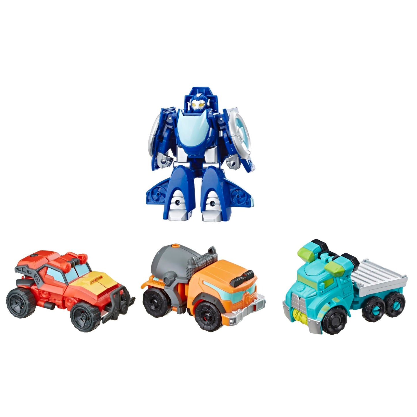 Playskool Heroes Transformers Rescue Bots Academy Rescue Team Pack, 4 Collectible 4.5" Converting Action Figures, Toys for Kids Ages 3 & Up (Amazon Exclusive)