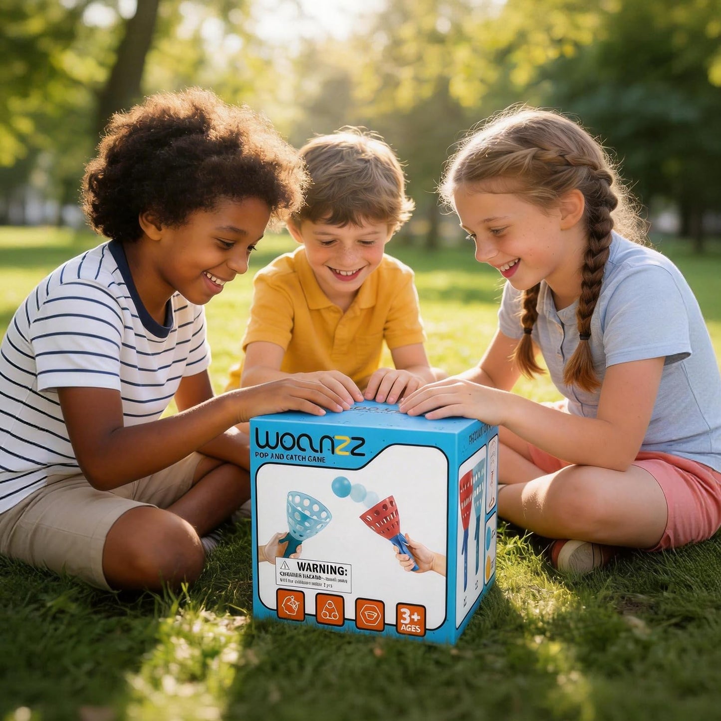 WOANZZ Pop Pass Catch Ball Game - Outdoor & Indoor Sport Toy for Kids Ages 3-5-7 4-8-12 Toss & Catch Game Set Pool Beach Lawn for Boys Girls Family Friends Yard Party Fun