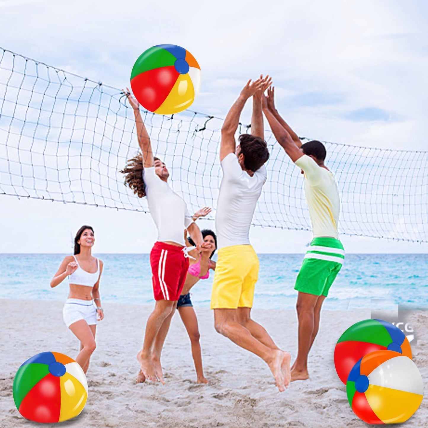 28 Pack 12 Inch Rainbow Beach Balls Bulk, Inflatable Swimming Pool Toys Beach Ball for Kids Birthday Party Favors Outdoor Summer Games Hawaiian Tropical Luau Themed Pool Party Decorations