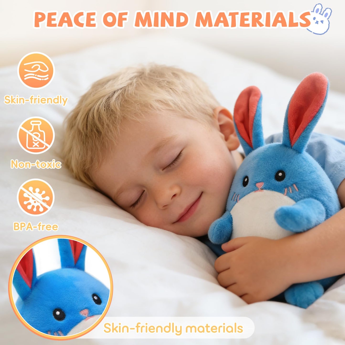 SAIMAND Baby Toys 6-12 Months, Crawling Bunny Baby Toy with 48 Songs & Record Repeat, Interactive Musical Plush Toy for Babies, Rechargeable Dancing Stuffed Animal, Sensory Toy for Toddlers 1-3