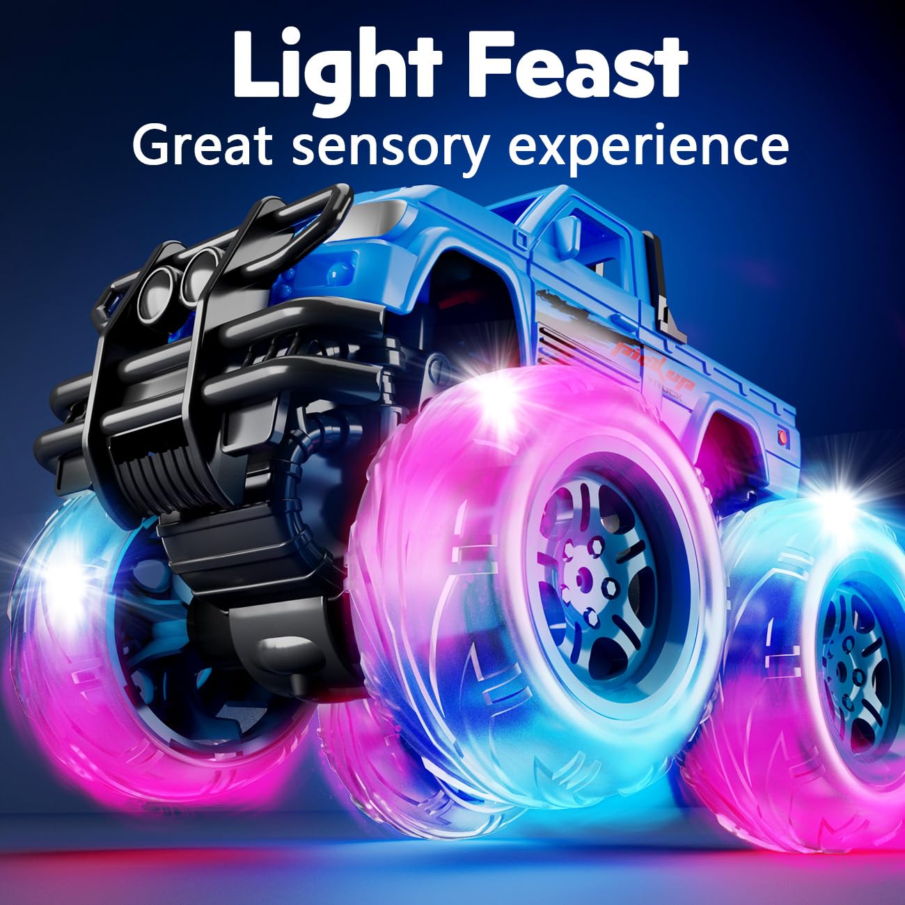 iValea Monster Trucks Toys for Toddlers Boys: Light-up Wheels for Kids Age 2-4 Years Old,Toy Car for Kid Ages 3-5,Boy Cars to 3-6,Toy Truck for Toddler 1-3,Jam Birthday Gift for Children 1-3