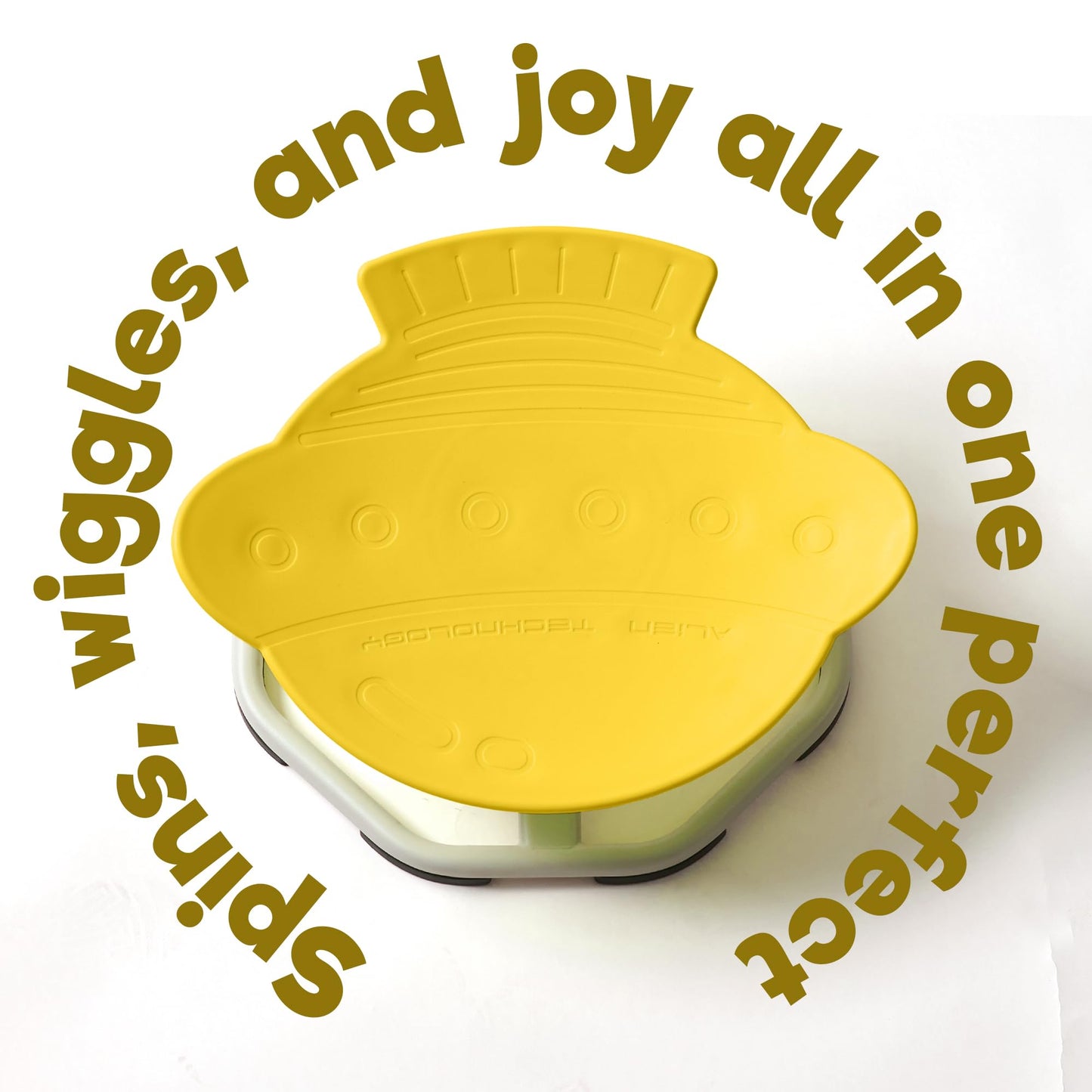 Almast Kids Spinning Chair for Autistic Kids – (Yellow) UFO Shape Sensory Spinning Chair | Indoor Autism Toy | Ages 3+ | 220 lbs Capacity