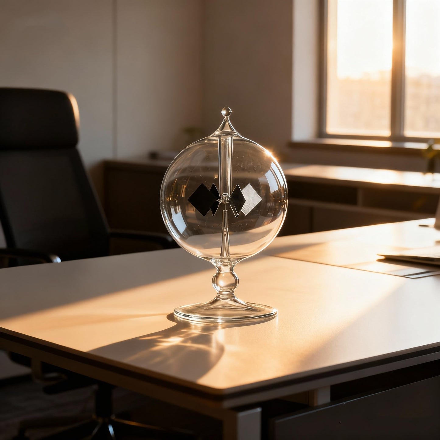 DORAMI Clear Solar Power Crookes Radiometer Sun Light Energy Glass Windmill Spinning Vanes