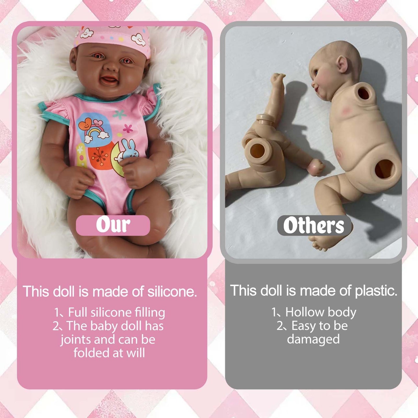 MEIVCOS 17.3 in Full Silicone Reborn Baby Dolls, 1:1 Lifelike Newborn Dolls Non Vinyl Realistic Reborn Toddler Dolls Boy Washable Sleeping Doll