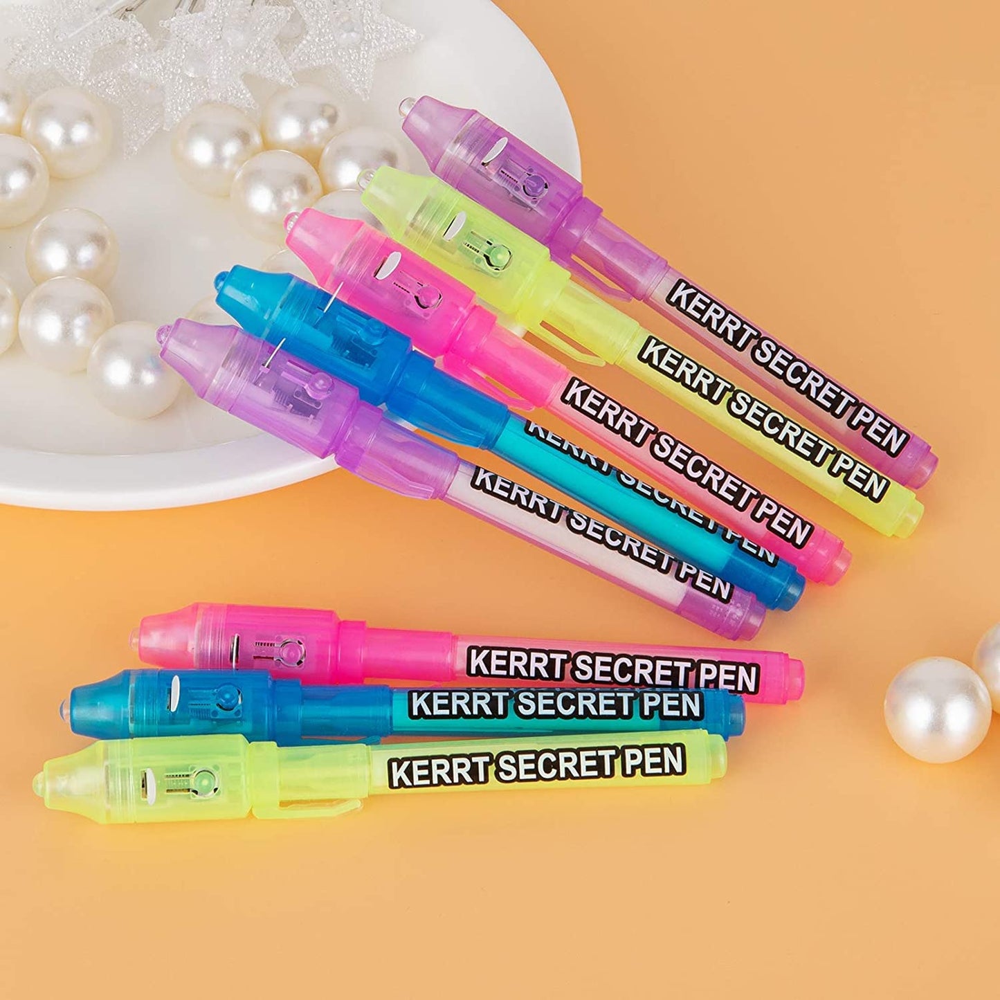KERRT 30 Pieces Invisible Ink Pen with UV Light Spy Pens Secret Message Pens Magic Invisible Ink Marker Party Favors for Kids