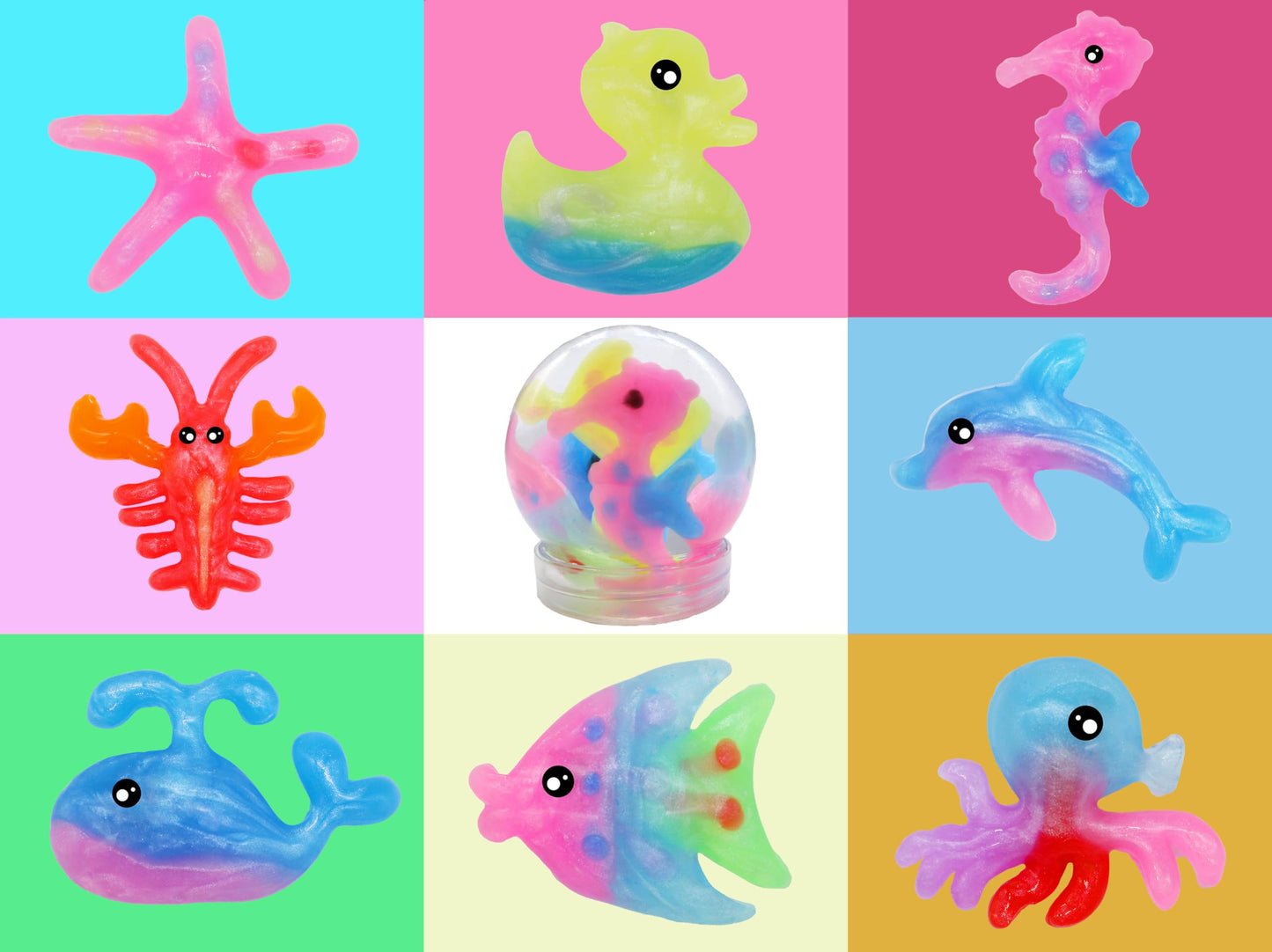 Golinkid Magic Water Elf Toy Kit, 20 Bottles 24 Molds 70ML Aqua Fairy Water Gel Kit with Sparkling Magic Gel Glow in the Dark, Crate Your Own Magic Water Pets Aqua Fairy Craft Kits for Kids
