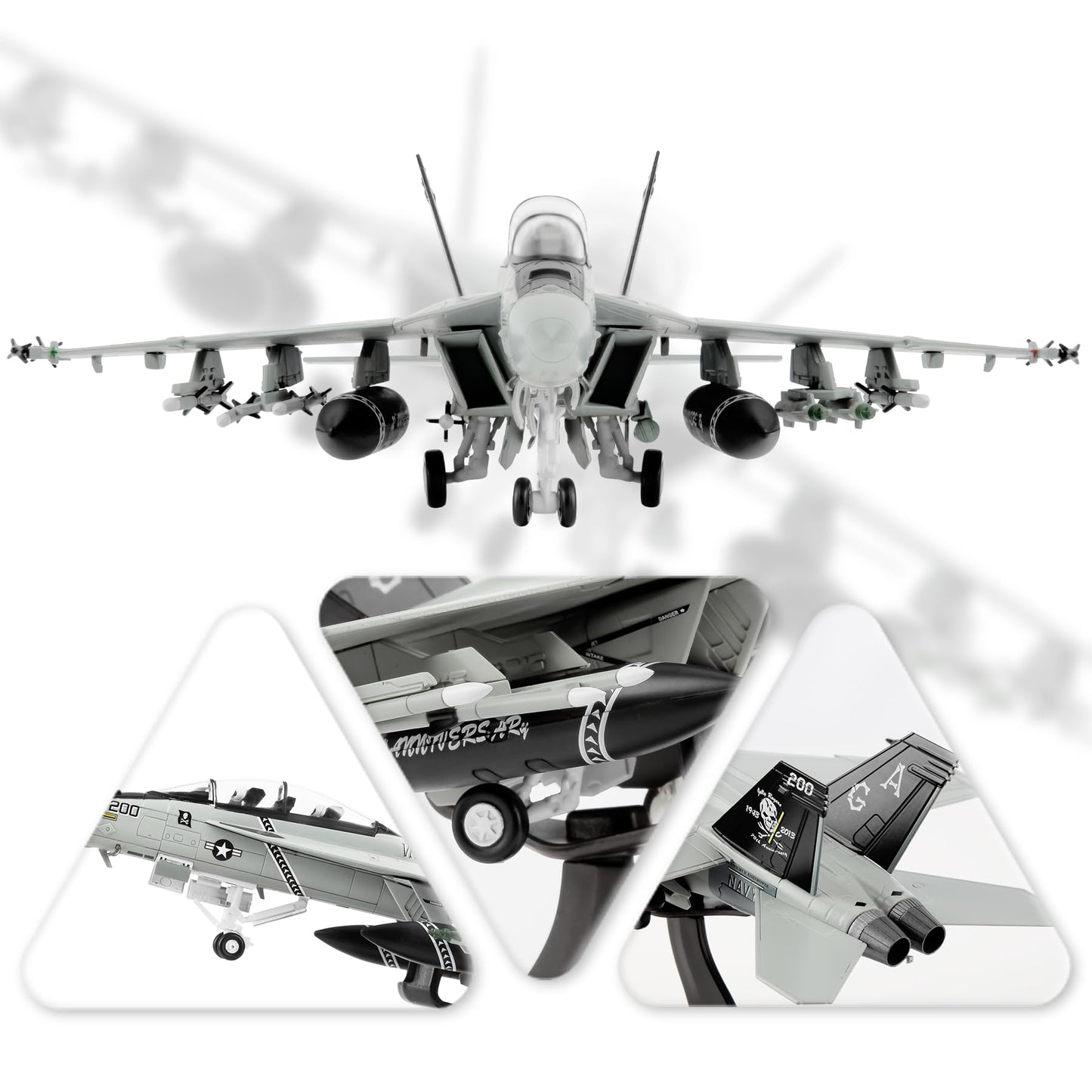 HANGHANG 1:72 Military Model Plane F/A-18F Super Hornet Alloy Fighter Plane Model,Model Airplane for Collection and Gift