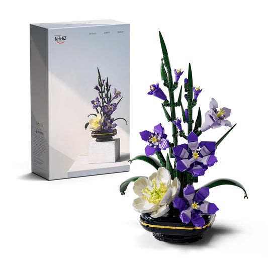 Nifeliz Gladiolus Flower Building Set, Botanical Flower Model Toy for Adults, Home and Office Table Décor, Nature-Inspired Gift for Plant Lovers (478 PCS, NF10332)