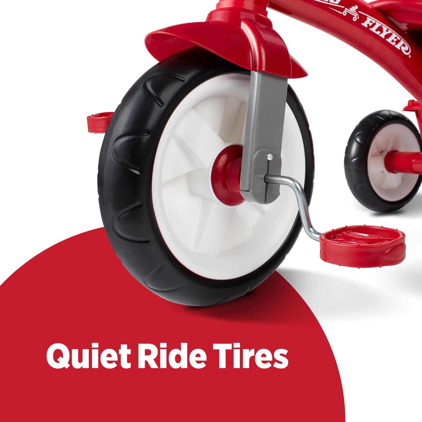 Radio Flyer Red Rider Trike, for Ages 2.5-5, Adjustable Seat, Steel Construction, Quiet Ride Wheels, Covered Storage Bin, Comfort Grip Handlebars, Easy Carry Seat Handle, Tricycle for Toddlers