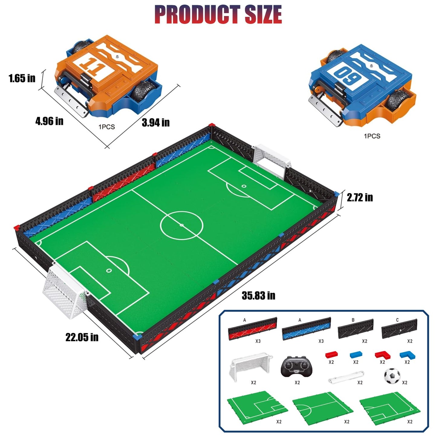 Mostop Remote Control Battle Robots Arena Set, Electronic Soccer Robot Board Game Set for Kids, 2-Player Mini Foosball Table Game, RC Fighting Robots STEM Toy Soccer Gift for Kids 8-12 Boys Girls