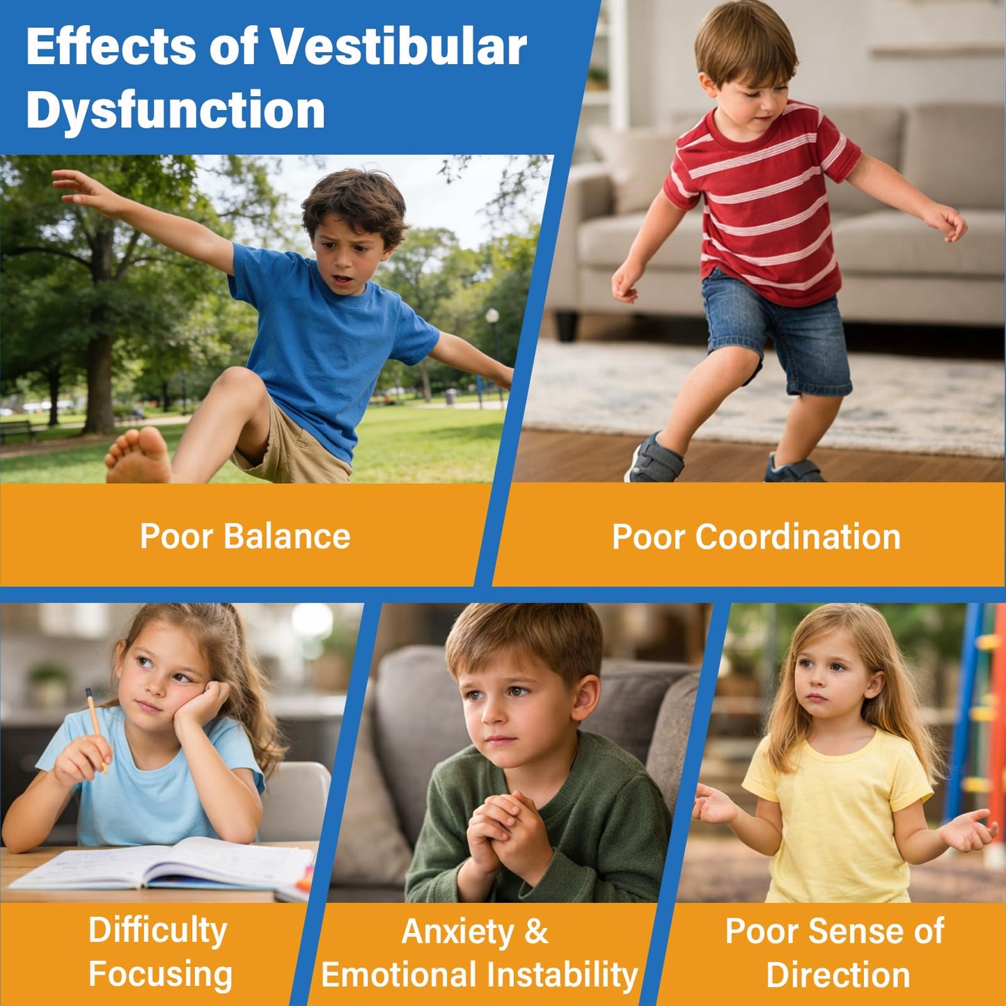 Bellunion Spinning Chair for Autistic Kids, Sensory Swivel Chair with 360° Rotation, 220LBS Capacity, Non-Slip Base, Sit and Spin Toy for Children with ADHD, Balance and Coordination (Blue)
