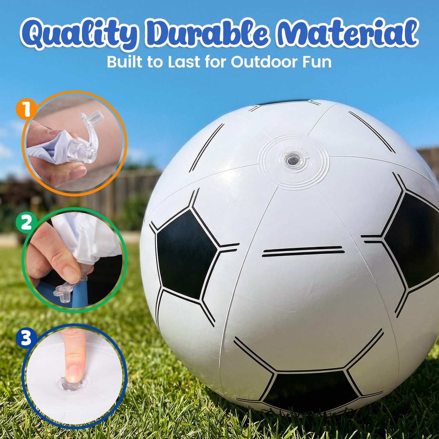 FUTUREPLUSX Inflatable Soccer Balls, 12-inch Beach Balls Bulk for Beach Toys & Soccer Birthday Party Decorations & Party Favors for Kids, Goodie Bags Stuffers (Pack of 8)