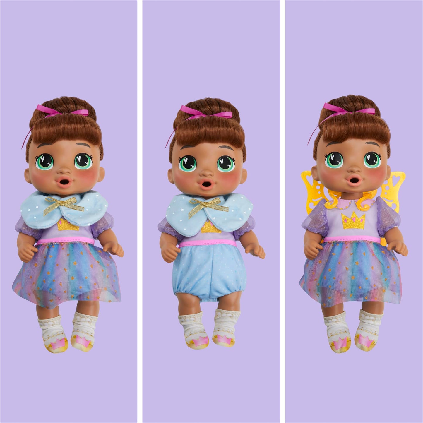 Baby Alive Fairy Fashions Sophia Sparkle Doll with Clothes Accessories, Brown Hair, 11 Inches, Toys for 3 Year Old Girls and Boys & Up (Amazon Exclusive)