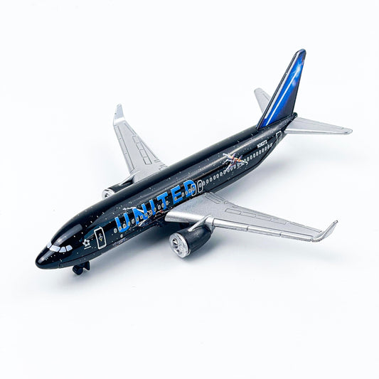 AVIAMUSE Model Airplane, United Black Livery Aircraft Planes Model Suitable for Collection and Christmas Birthday, Desktop Decor