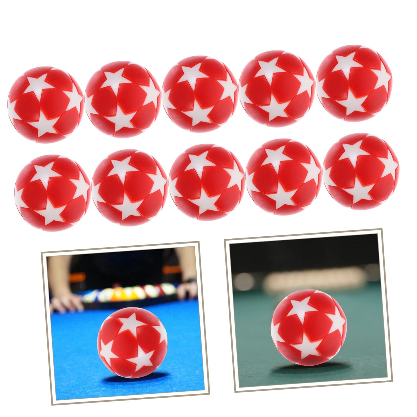 HOLIDYOYO 12PCS Mini Foosball Balls Replaceable Table Soccer Balls for Table Games 32mm Size Sturdy Plastic for Indoor Play Great for Party Fun