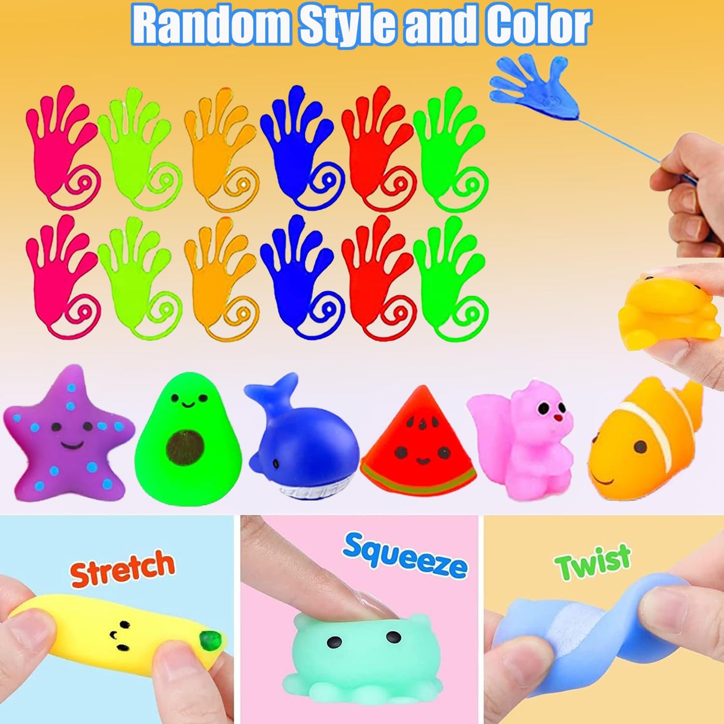 Kocici 134 PCS Party Favors for Kids, Prizes Treasure Box Toy for Classroom, Goodie Bags Stuffers, Pinata Easter Eggs Filler, Fidget Toys Bulk, Birthday Gifts