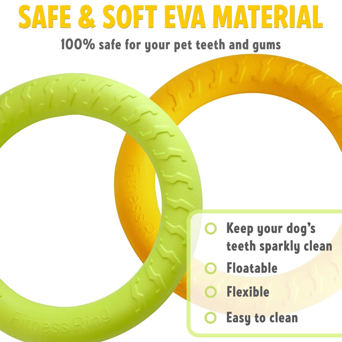 PetSpy Dog Ring Toy – Flying Ring for Outdoor Play, Floating Training & Fetch Toy for Throwing, Catching & Chewers – Durable EVA Flying Disc for Small, Medium & Large Dogs