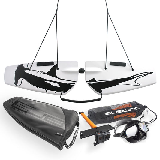 Subwing - Fly Under Water Ultimate Bundle - Towable Watersports Board for Boats - Includes, Tow Rope, Storage Bag, Mask and Camera Mount
