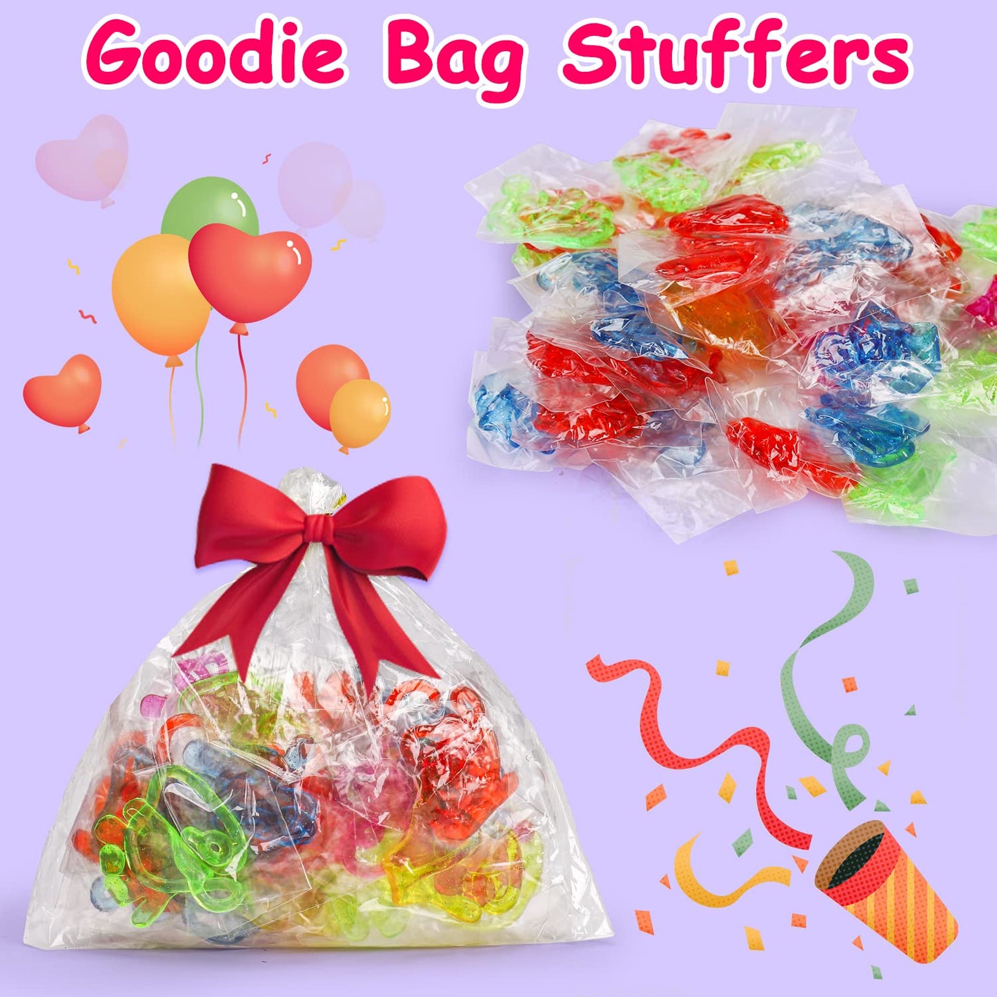 100PCS Sticky Hands Birthday Party Favors for Kids 4-8 8-12 Summer Goodie Bag Stuffers Classroom Treasure Box Toys Carnival Prizes Bulk Mini Treat Trinket Pinata Fillers End of Year Students Gifts